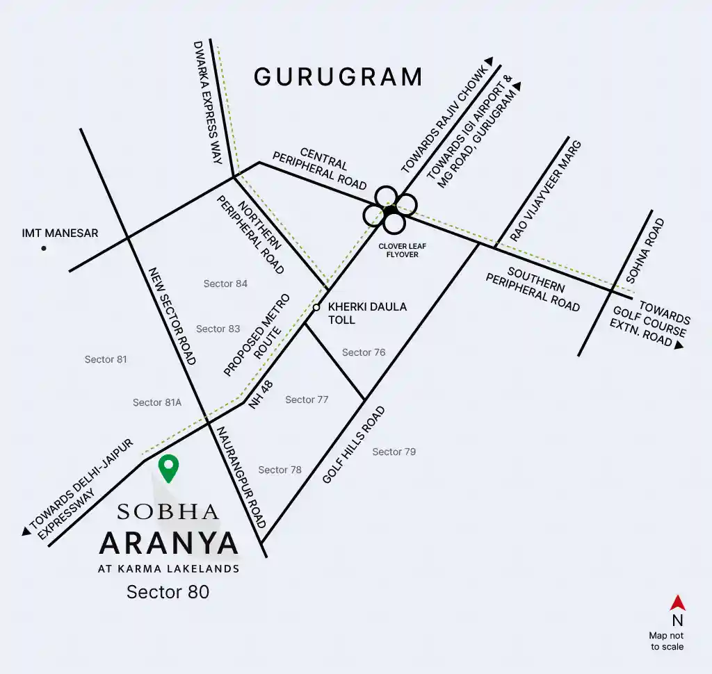 Sobha Aranya location map